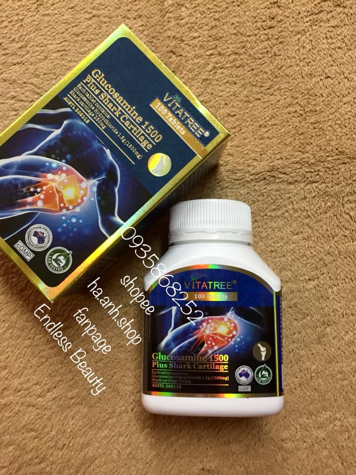 VITATREE GLUCOSAMINE 1500 PLUS SHARK CATILAGE 100 viên
