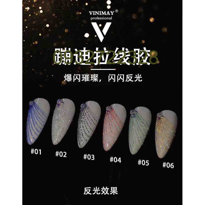 gel nhện flash Vinimay siêu sáng 6 màu