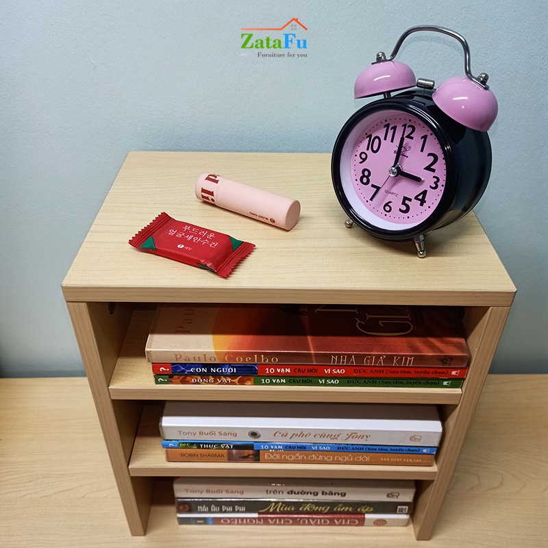 Kệ Sách Gỗ Để Bàn Trang Trí Decor Mini KTT-02