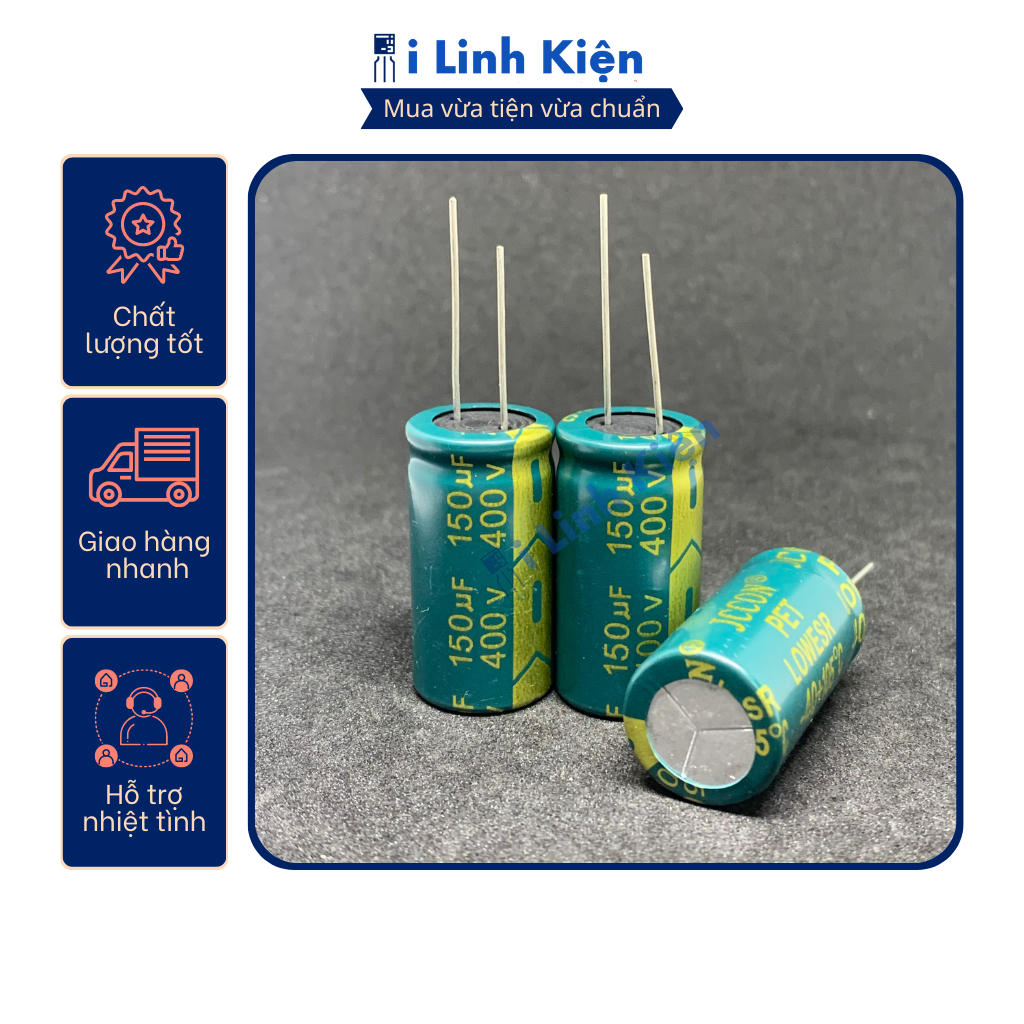 Tụ hóa 400v 22uf 150uf combo 10 con chất lượng cao.