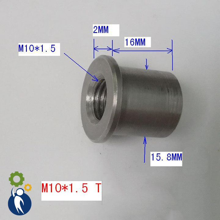 Đai ốc M10-1,5T Cho Tâm Máy Tiện