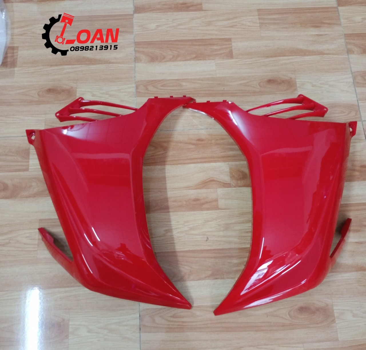 Cặp cánh yếm Exciter 135 màu đỏ Zin(2011-2012)