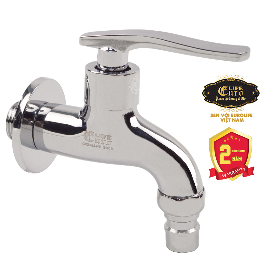 Vòi hồ - vòi máy giặt Eurolife EL-118 (Trắng bạc)