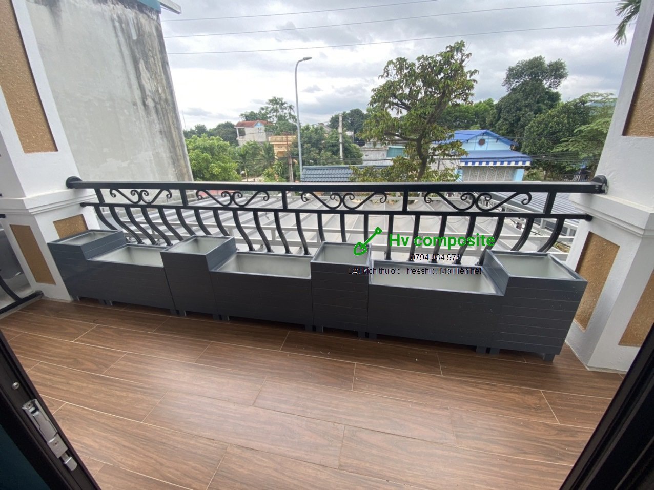 Chậu composite mẫu sole cao thấp [ có tặng kèm chân đế ]