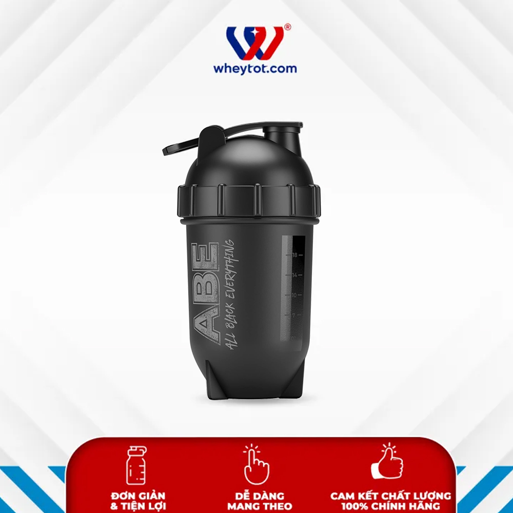 Applied Nutrition Bình Lắc ABE Black Everything ( phiên bản không có bóng lắc kim loại)