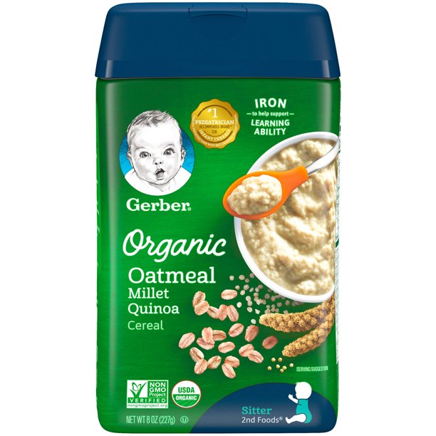 Bột ăn dặm Gerber Organic 227g - Yến mạch với Quinoa