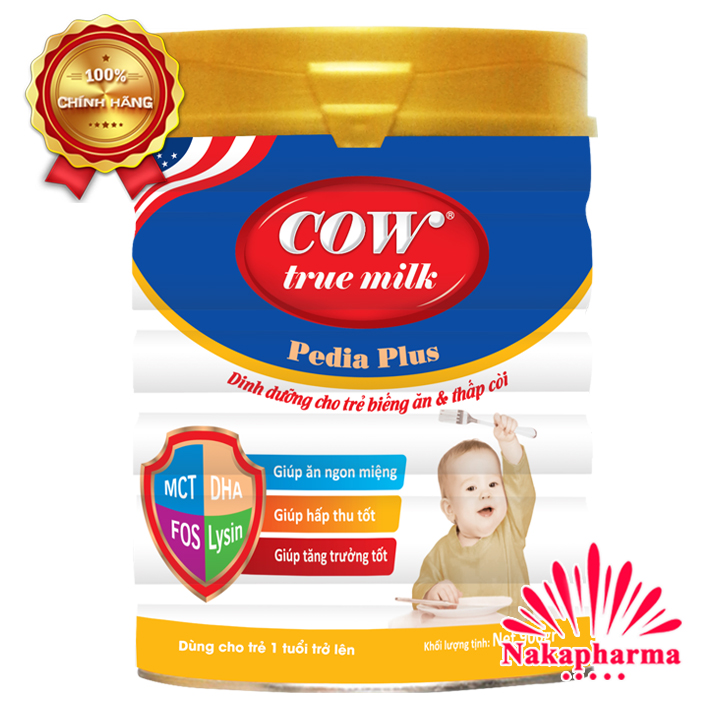 Sữa tăng cân Cow True Milk Pedia Plus 900g – Giúp bé ăn ngon miệng, hấp thu tốt, tăng trưởng tốt