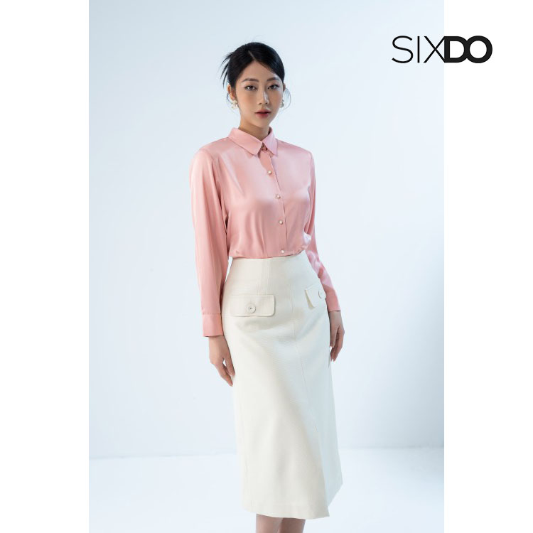 Áo sơ mi lụa cổ đức thời trang SIXDO (Salmon Silk Shirt)
