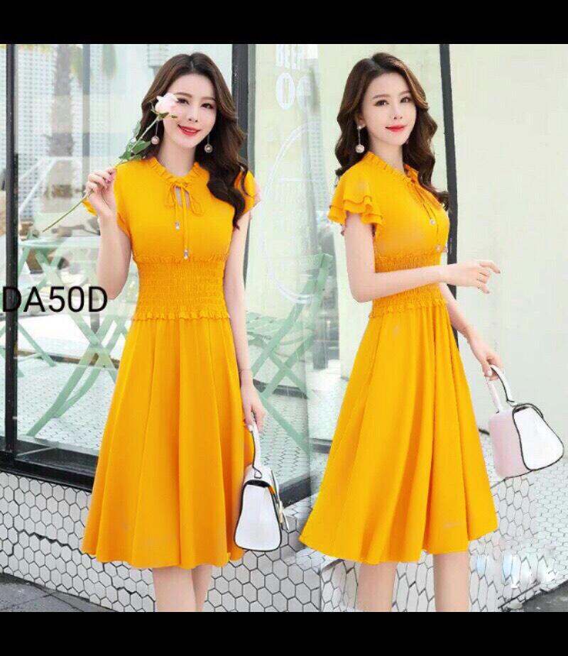 [HCM]Đầm Xuông Nhún EO Mighty Fashion