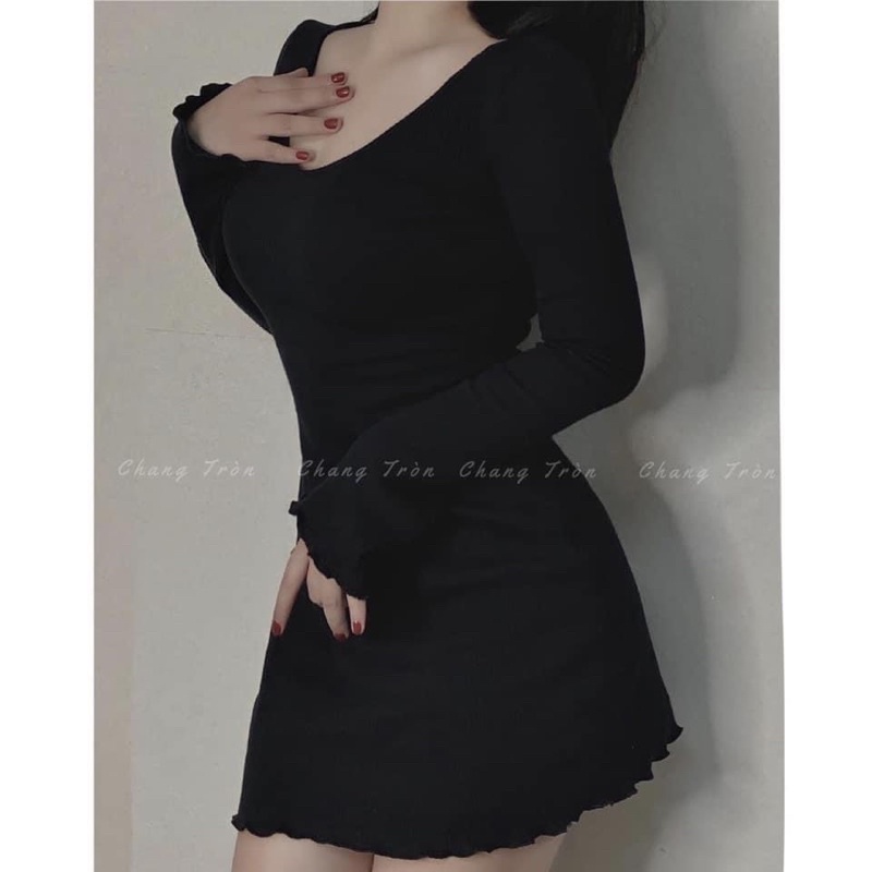 Đầm Gân Xoè Bigsize - Chang tròn