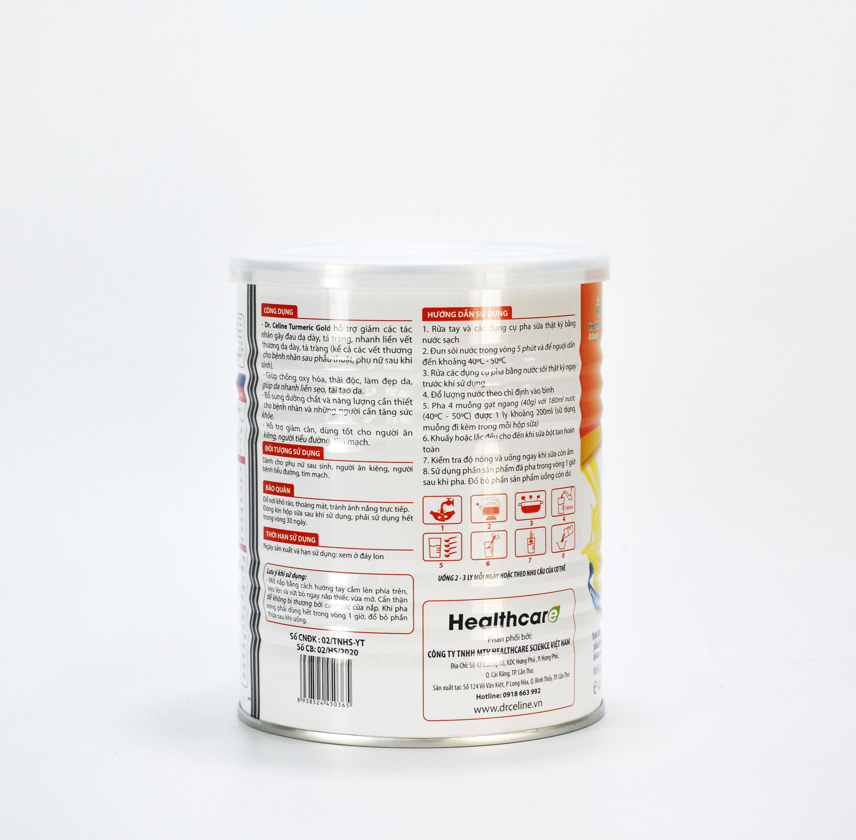 Sữa nghệ phục hồi sức khỏe Dr. Celine 400g