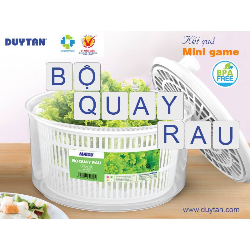 [HCM]Bộ quay rau lớn Duy Tân (Ø 262 x 20 cm)