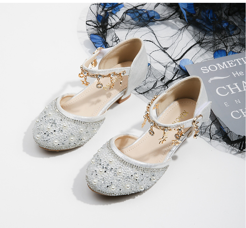 High-heeled princess shoes for baby girls style doll lovely-high-end goods