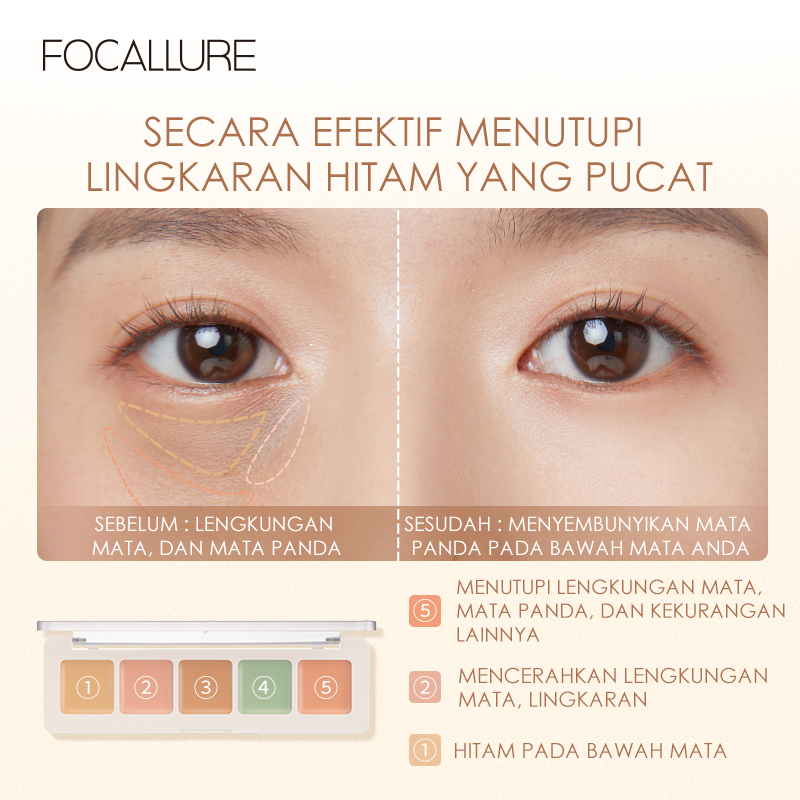 FOCALLURE Kem che khuyết điểm độ che phủ cao
