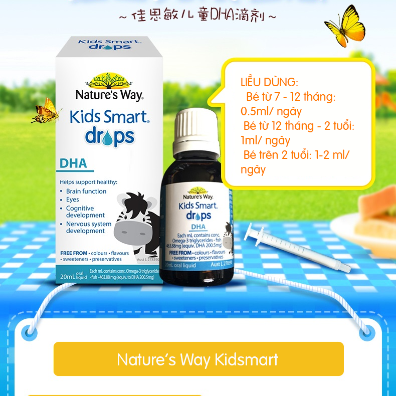 Nature's Way Kid Smart Drop Bổ Sung DHa Cho Bé 20ml - Chemistware