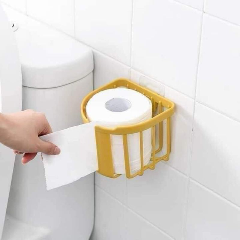 Giỏ nhựa dán tường đựng giấy vệ sinh