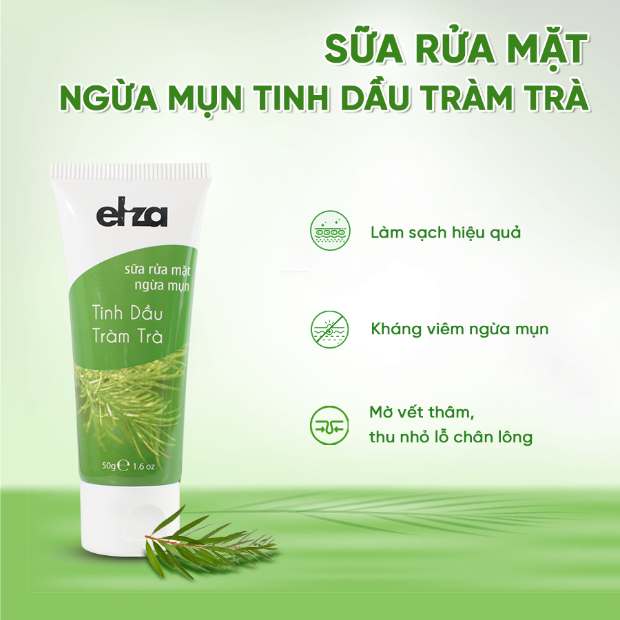 Sữa rửa mặt tinh dầu Tràm Trà Eliza 50g