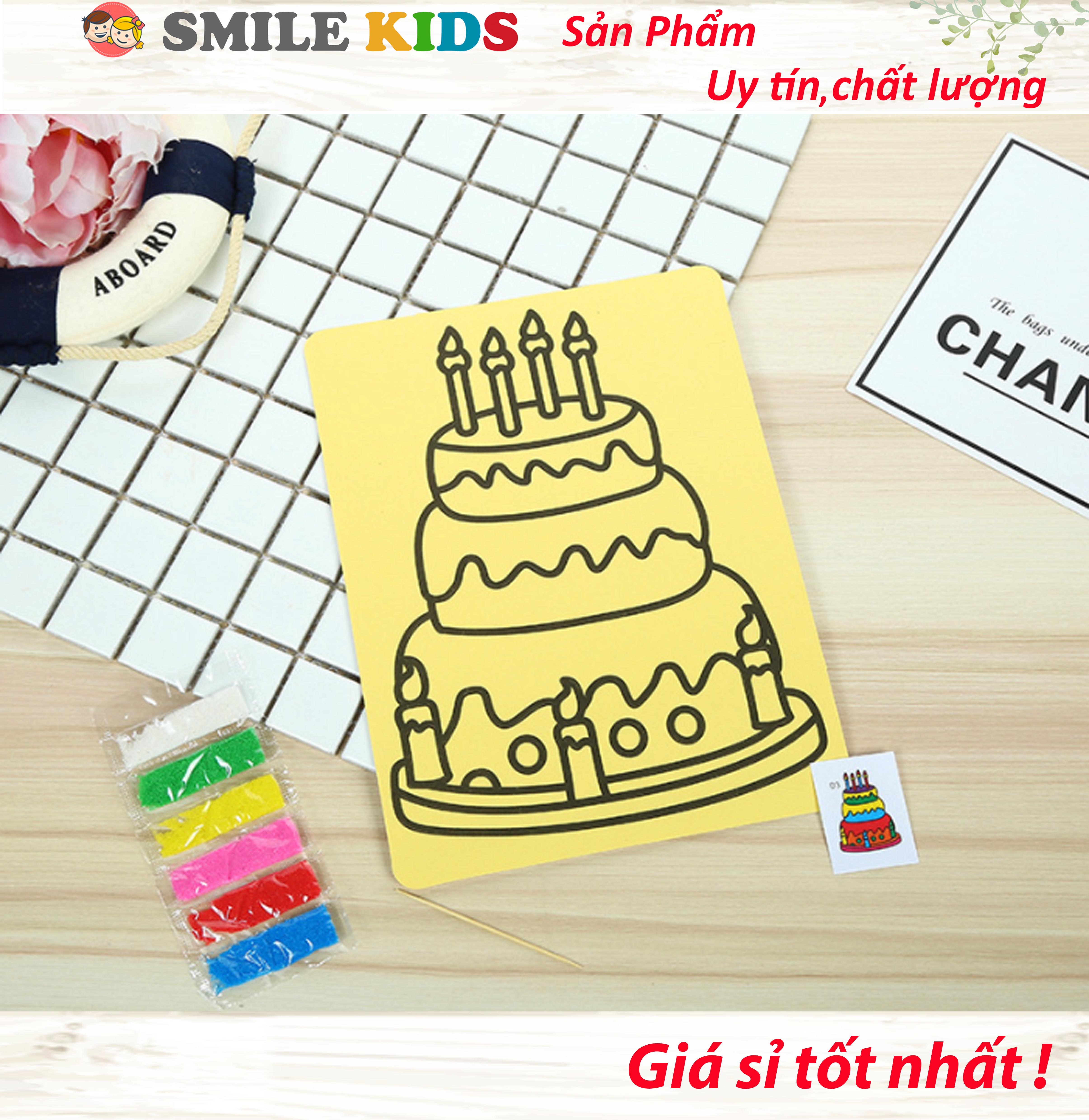 [COMBO  ] - 100 tranh cát khổ A6 nền vàng cho bé( có kèm cát)