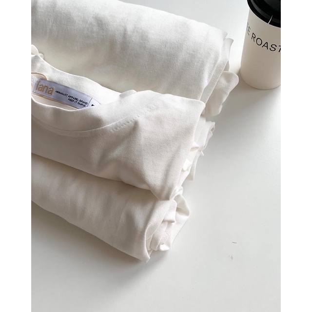 Áo Thun Trơn Nữ Basic Dáng Form Vừa Loude Regular Basic Tee | LA3569 | Lana Official