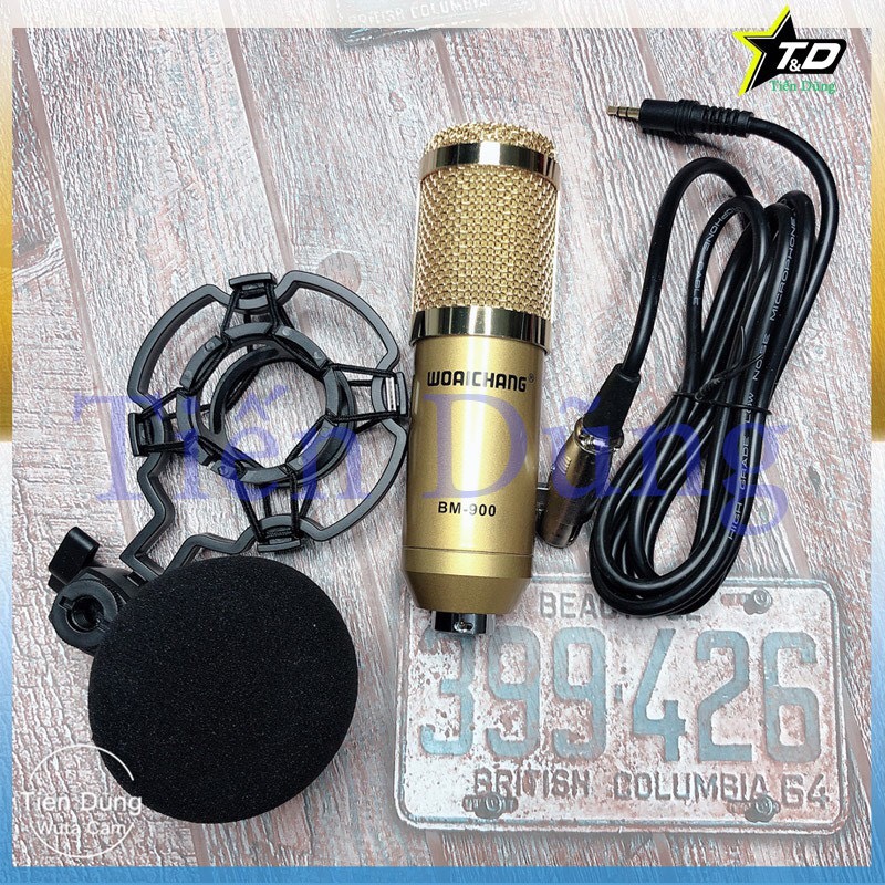 Mic thu âm Bm900 Ami cho các sound card mic chạy nguồn điện 5V