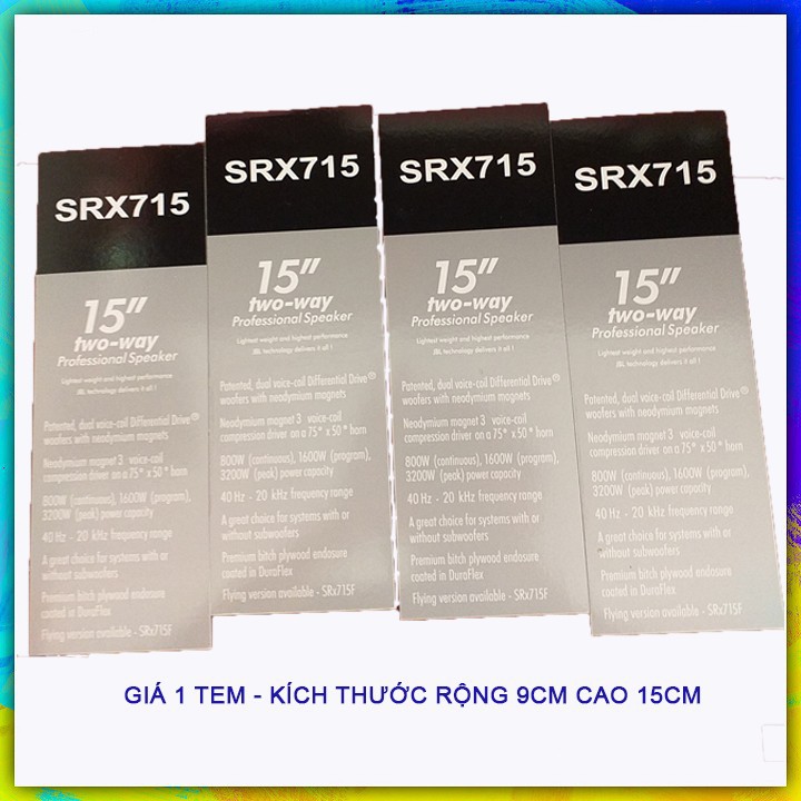 [HCM]Tem SRX 715 Decal Dán Mặt Loa có keo dính (1 tem)