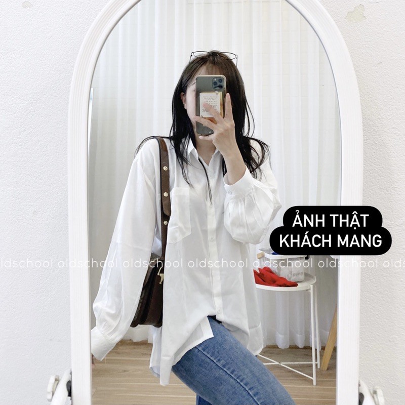 (Oldschoolcloth)ÁO SƠ MI LỤA HÀN ULZZANG (ảnh thật/sẵn)