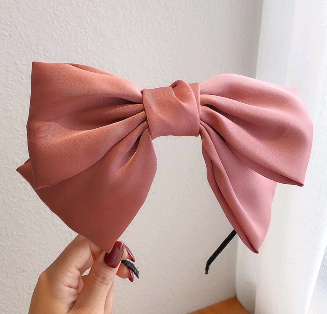 Bờm Tóc Nơ Vải Bản To Tiểu Thư