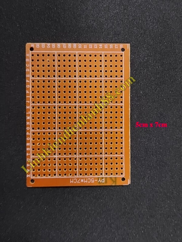 10 cái pcb lỗ 5x7cm phíp đồng 1 mặt.