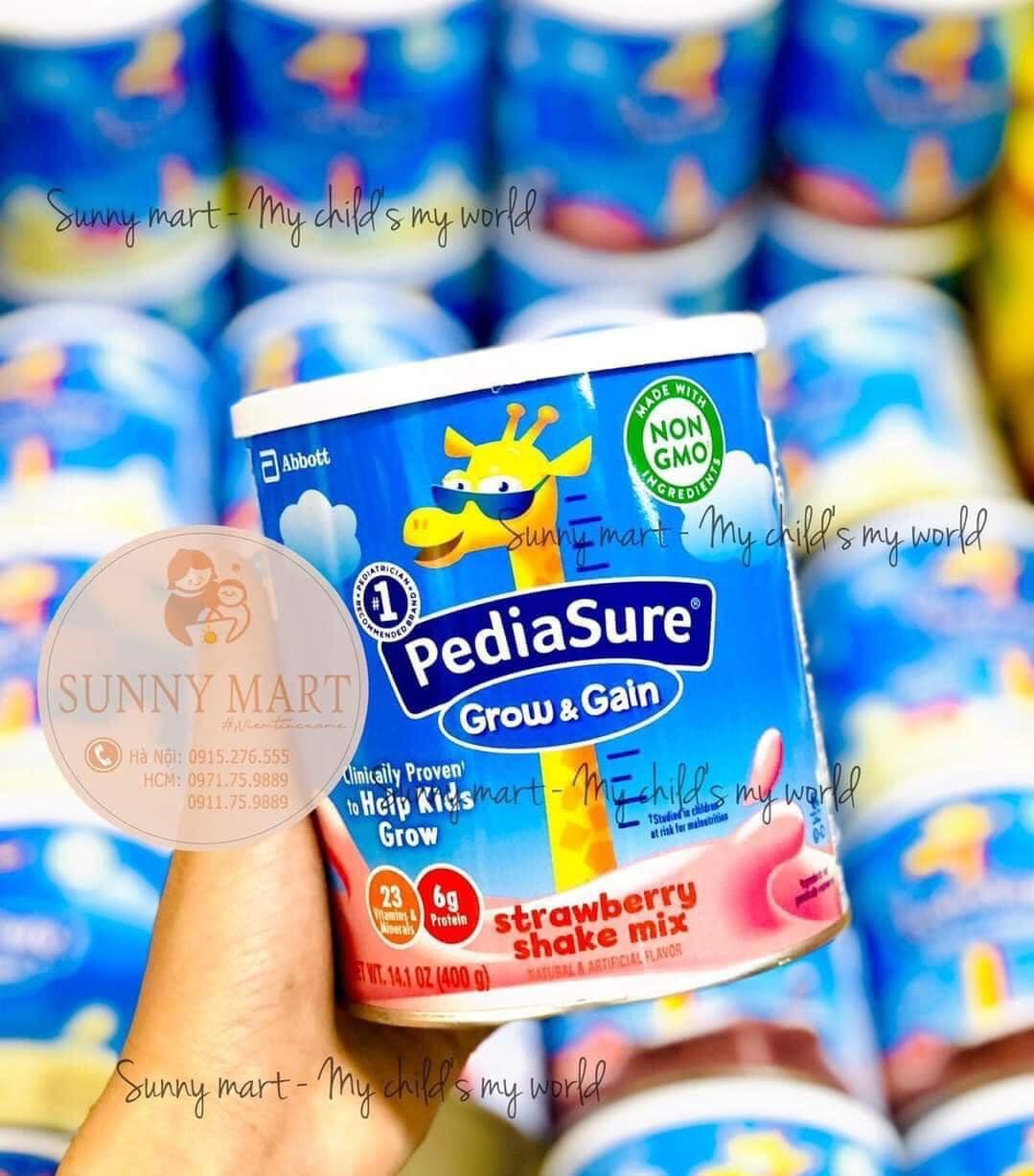 Pediasure hàng nội địa mỹ hộp 400g đủ vị vani/ dâu/ chocolate cho bé từ 2 -13y