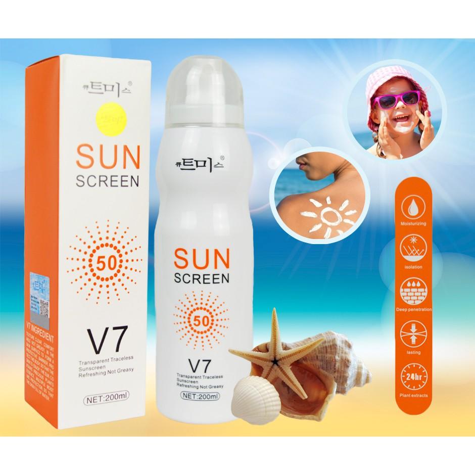 [HCM]Kem xịt chống nắng SunScreen V7 SPF 50++ Hàn Quốc
