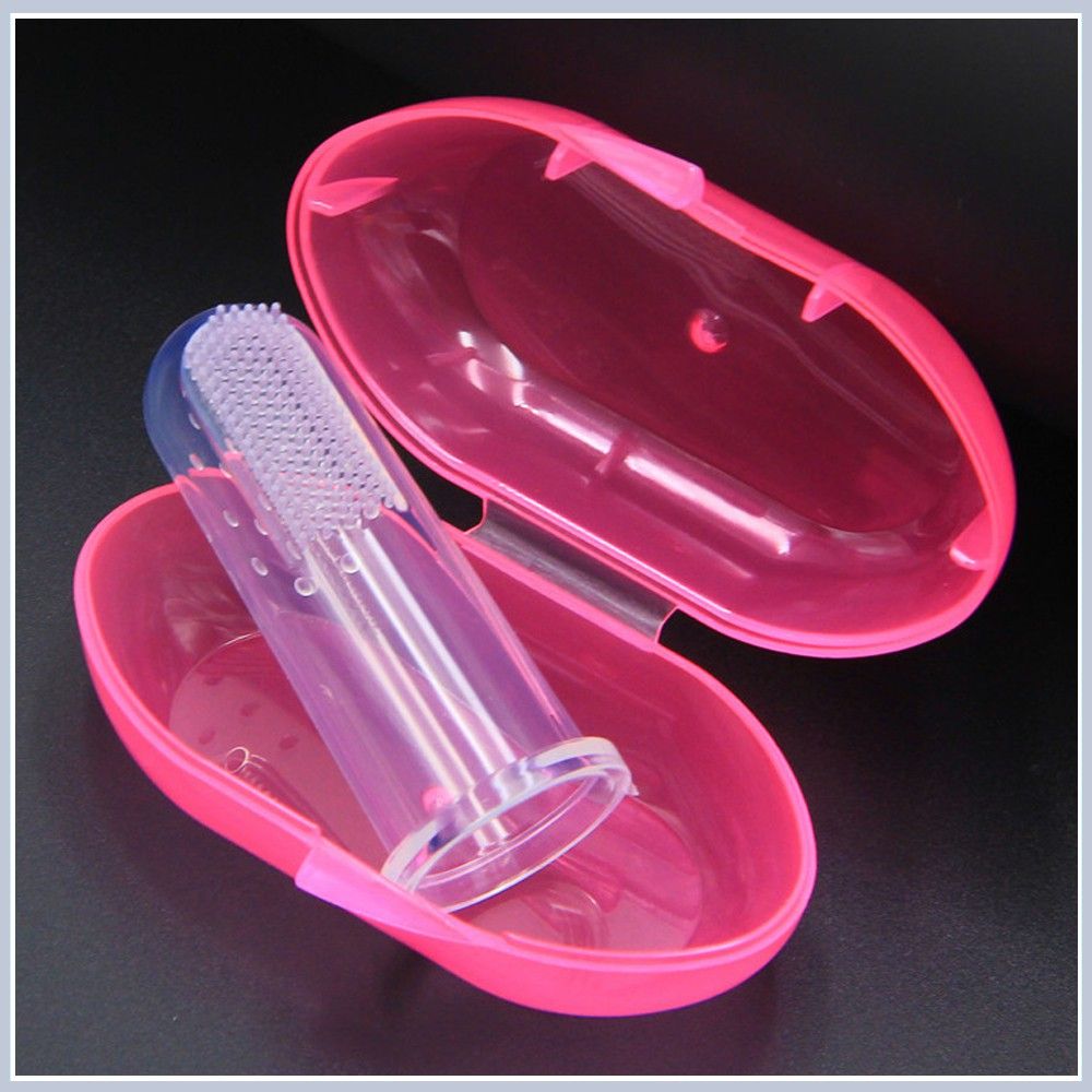 Bàn chải xỏ ngón silicon cho bé