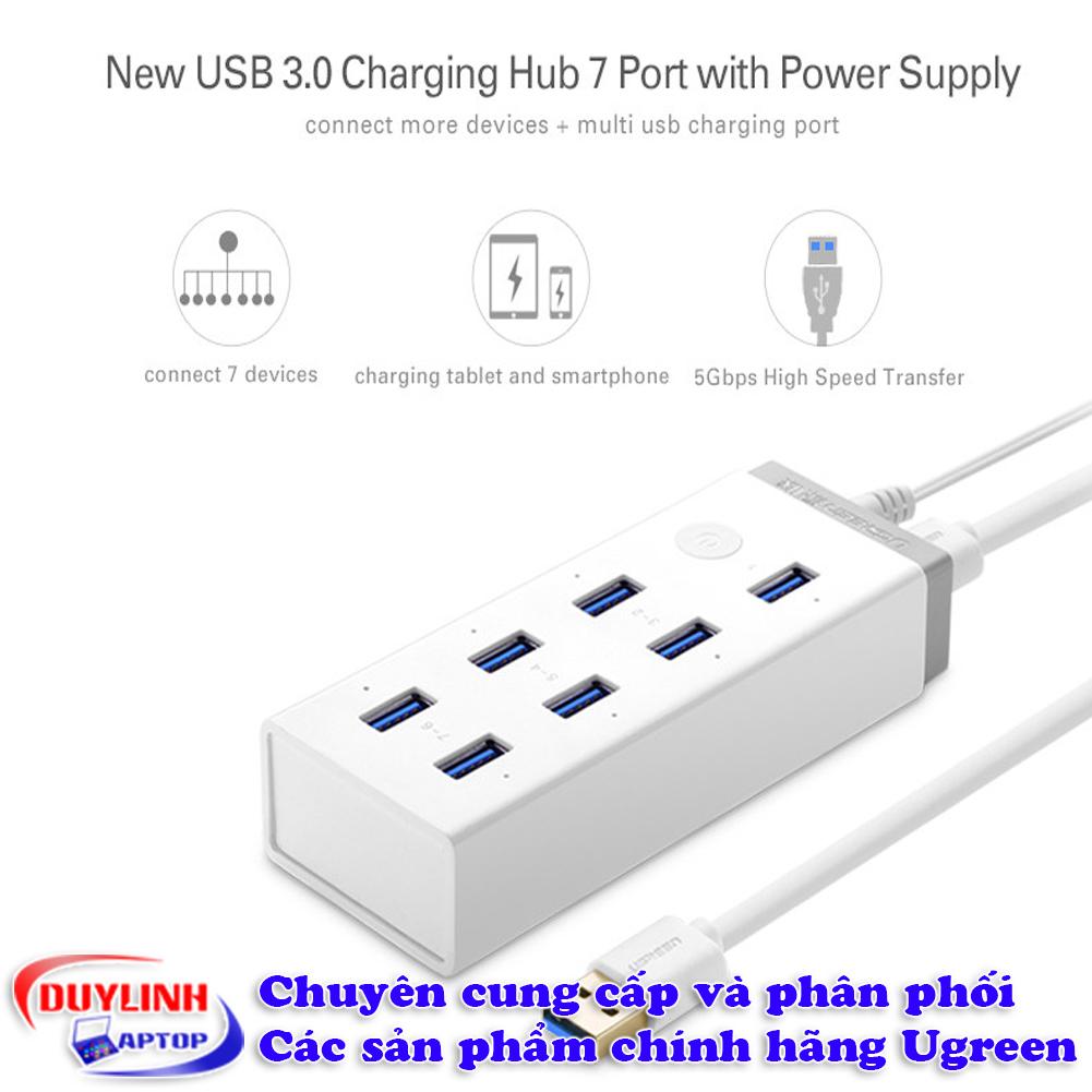 Bộ chia USB 3.0 ra 7 cổng - Hub USB 3.0 Ugreen 20296