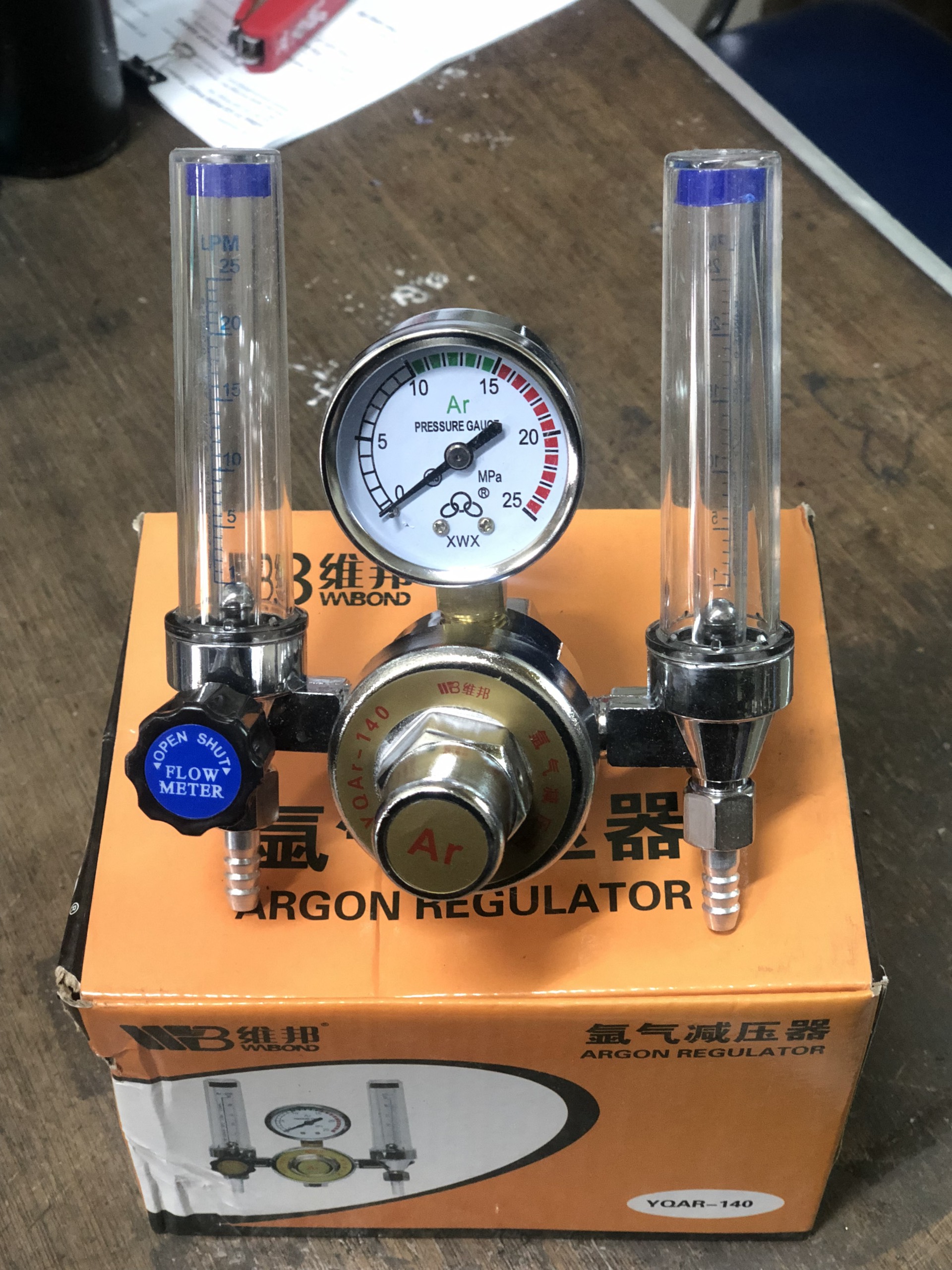 Đồng hồ Argon 2 cột khí - Đông hồ máy hàn - Phụ kiện hàn