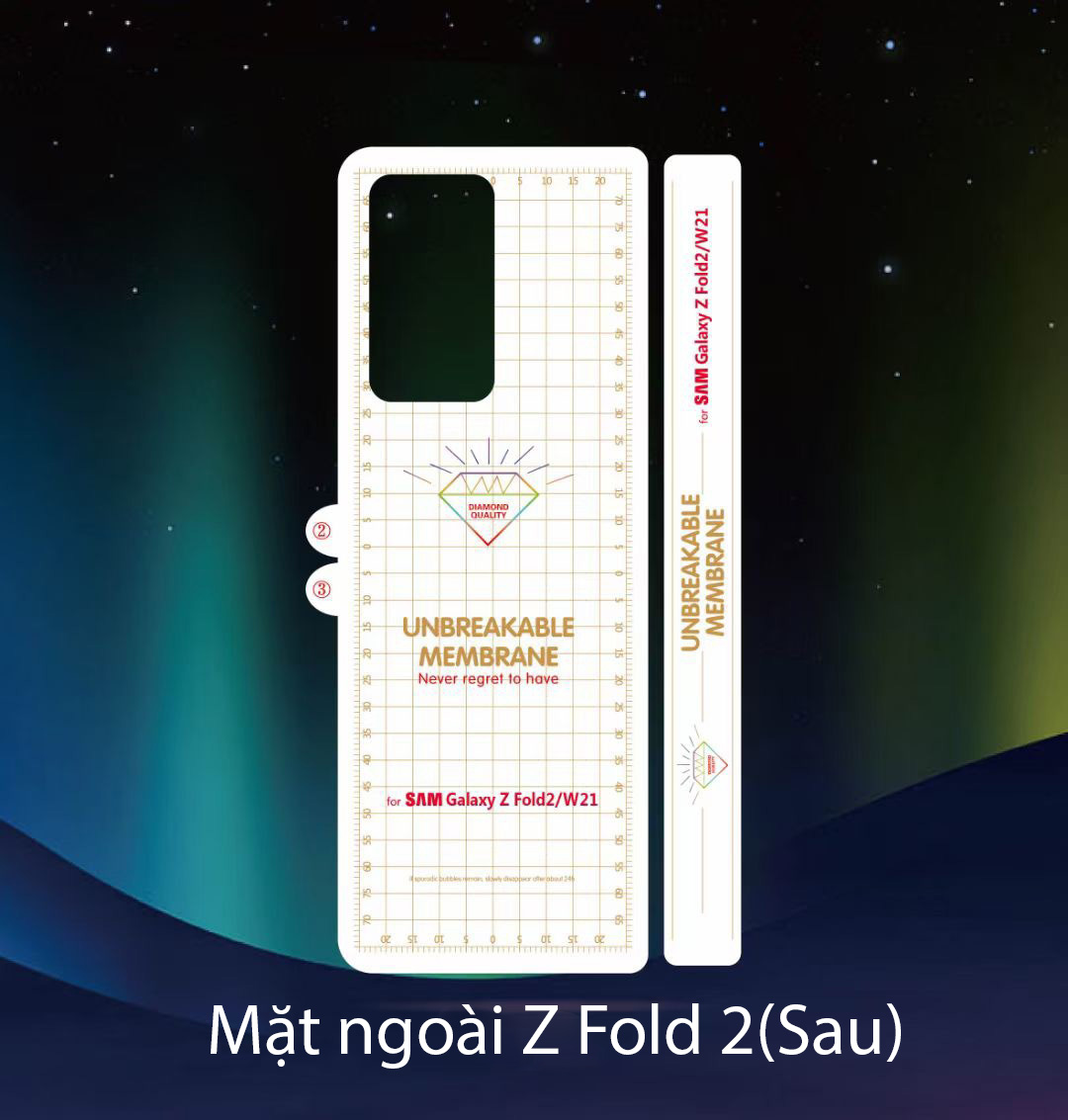 Miếng dán PPF Samsung Z Fold 2 / Z Fold 3 / Z Fold 4 dán trong suốt