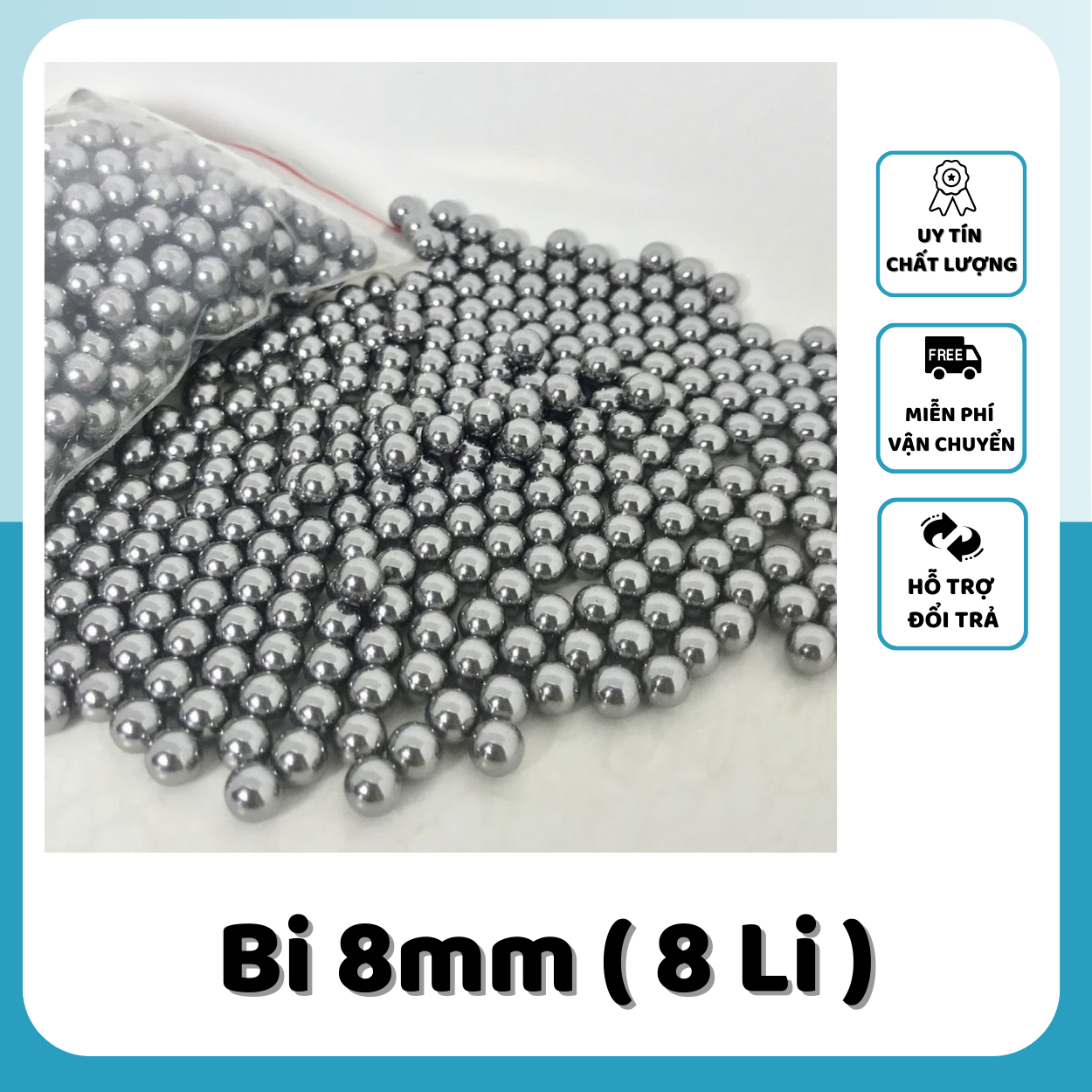 1 Kg Bi Sắt loại 8mm ( số lượng 1 / Kg ) 8 li