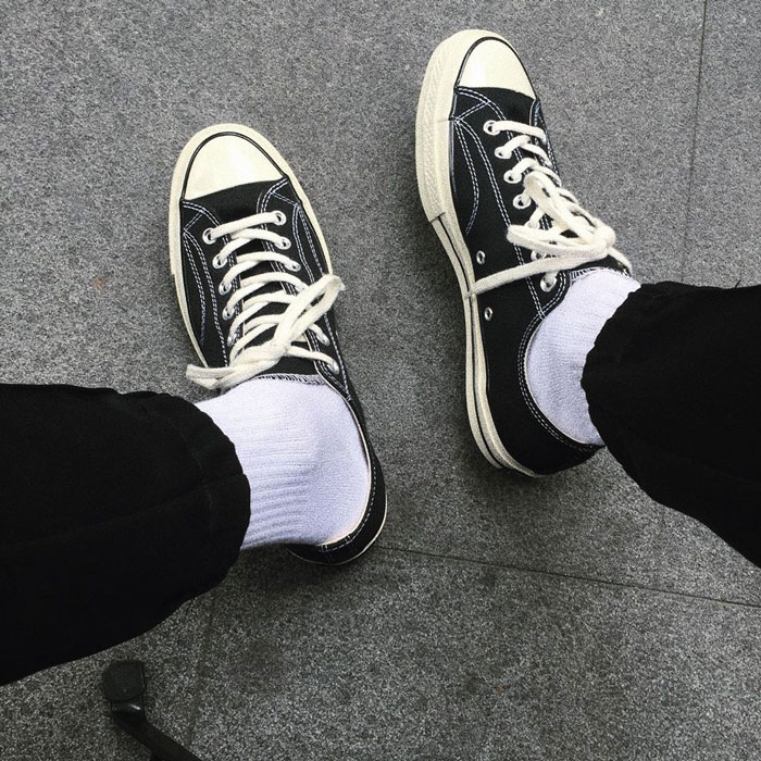 Giày converse 1970s Cổ thấp màu đen ( Tặng túi converse + bill + tất)