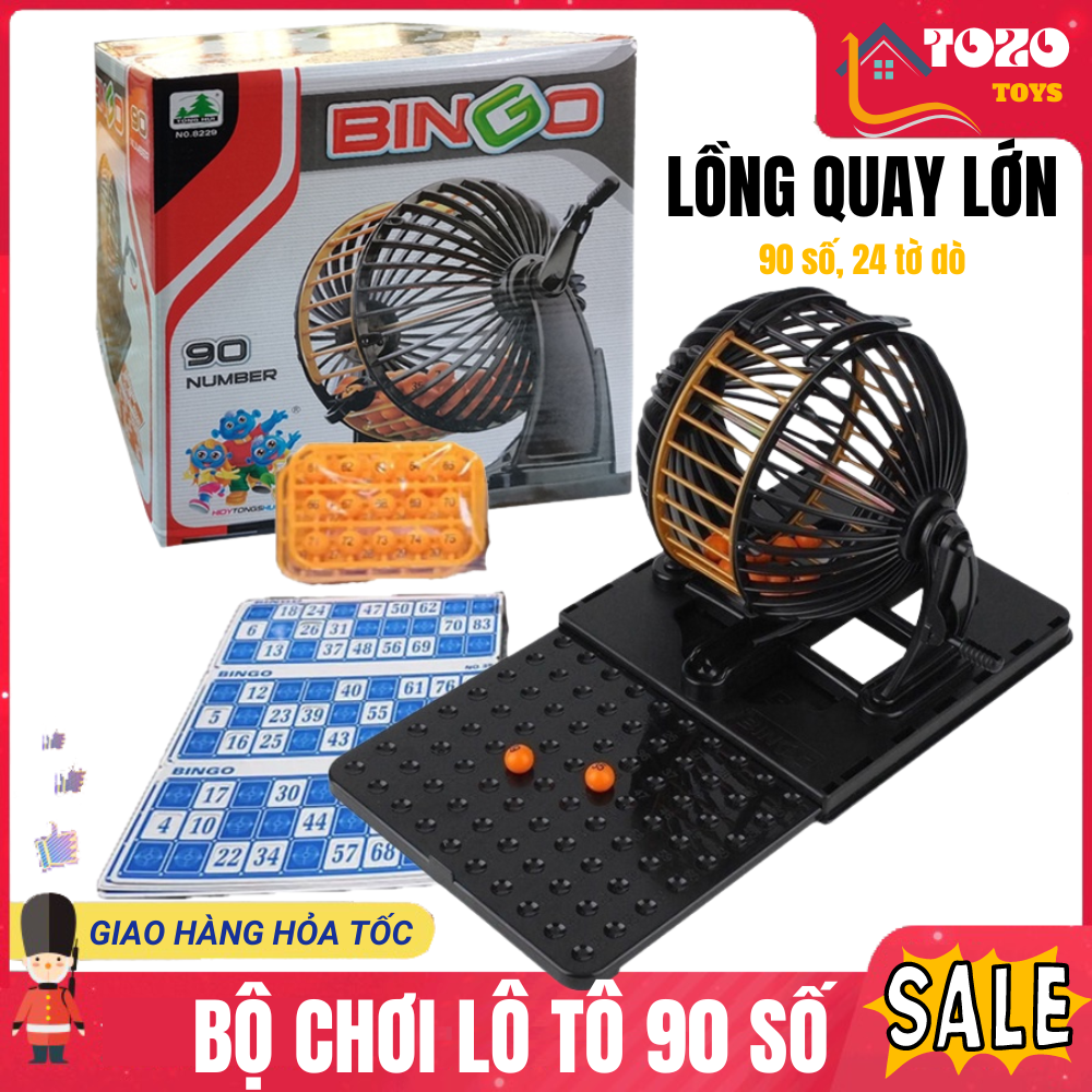 Bộ Đồ Chơi Lô Tô 90 Số Loại Lớn - Bộ Trò Chơi Lô Tô Bingo