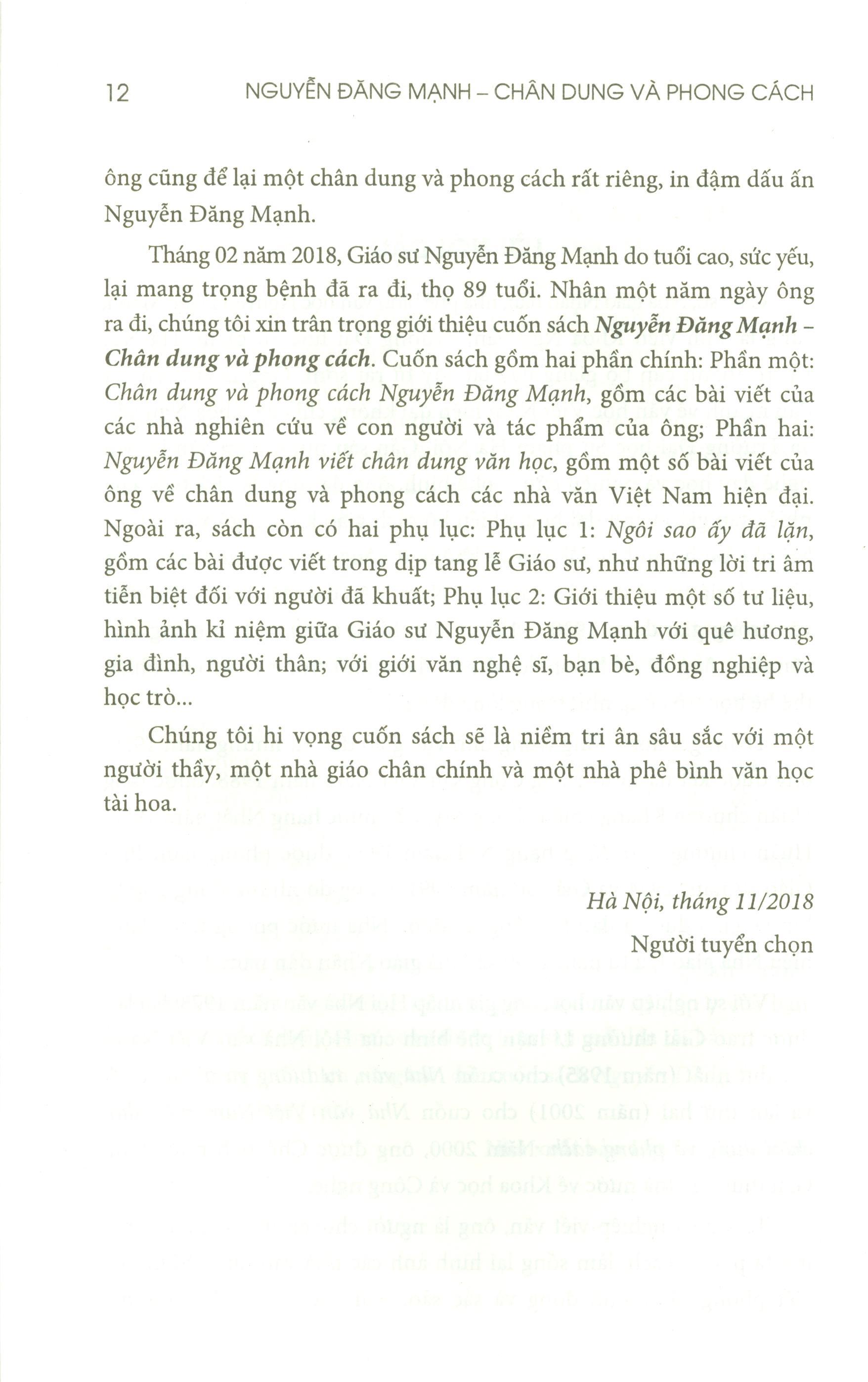 Nguyễn Đăng Mạnh chân dung và phong cách