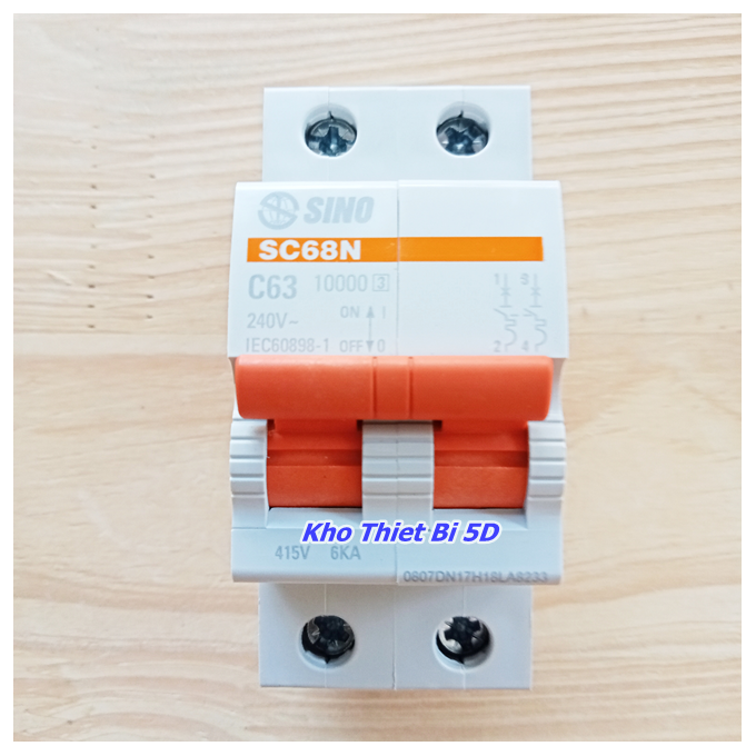 Aptomat - Cầu dao tự động SINO 2P 16A - 63A/ 6kA Chính hãng