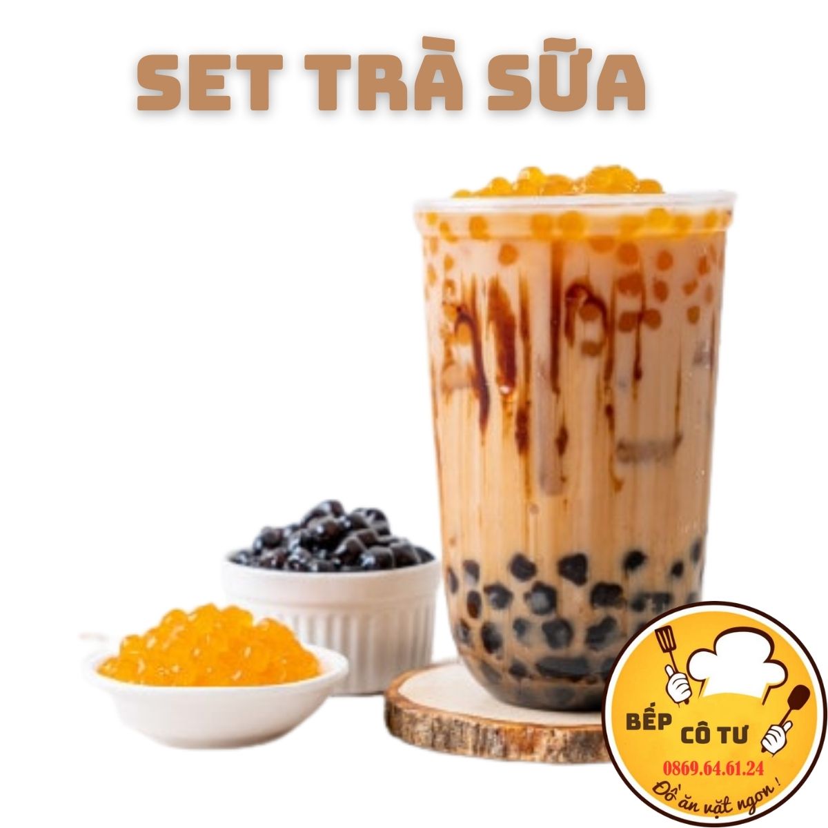 Set trà sữa tự pha tại nhà kèm công thức nấu chuẩn vị Bếp Cô Tư