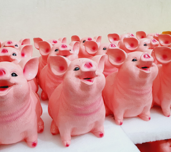 Lợn ngậm tiiền 3D thạch cao