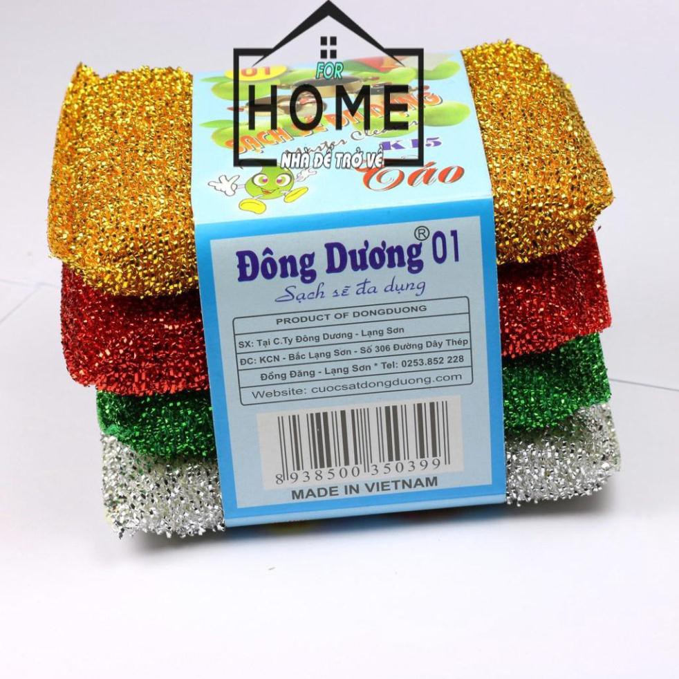 [HCM]Bộ 4 Miếng Cọ Rửa Chén Bát Cọ Xoong Nồi