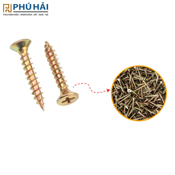 Vít gỗ đầu bằng răng thưa M4 bảy màu (kg)