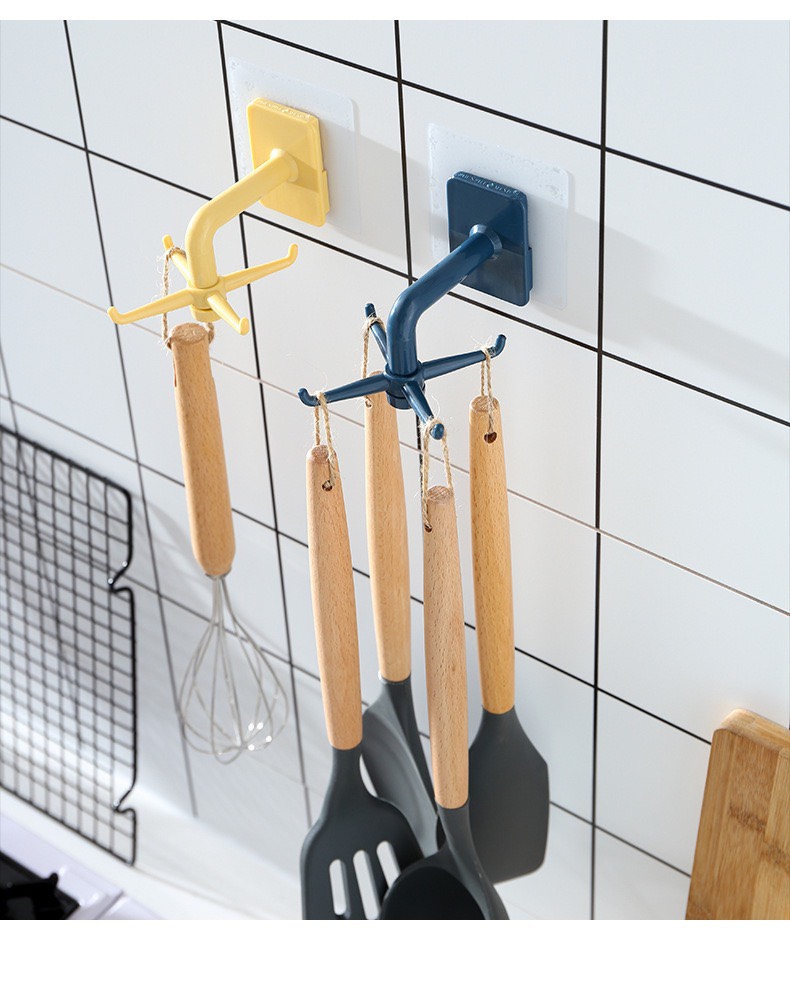 [HCM]Móc dán tường treo muỗng phòng bếp - 4 móc nhỏ