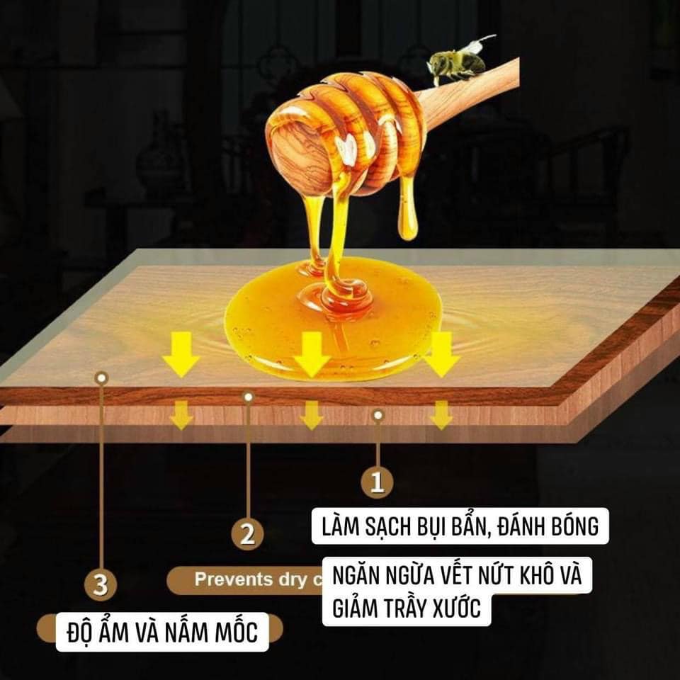 Sét 2 lọ ĐÁNH BÓNG ĐỒ GỖ TỪ SÁP ONG