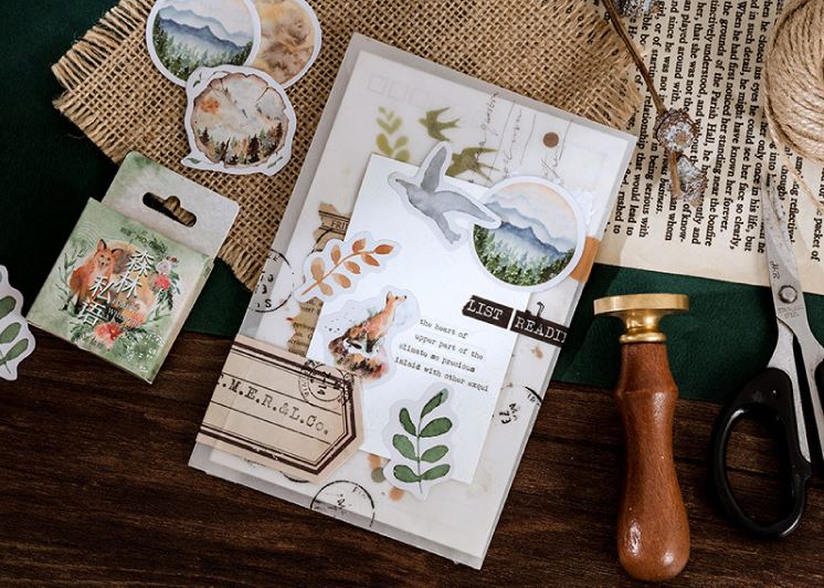 Bộ 46 Sticker Con Vật Hàn Quốc dán trang trí E48