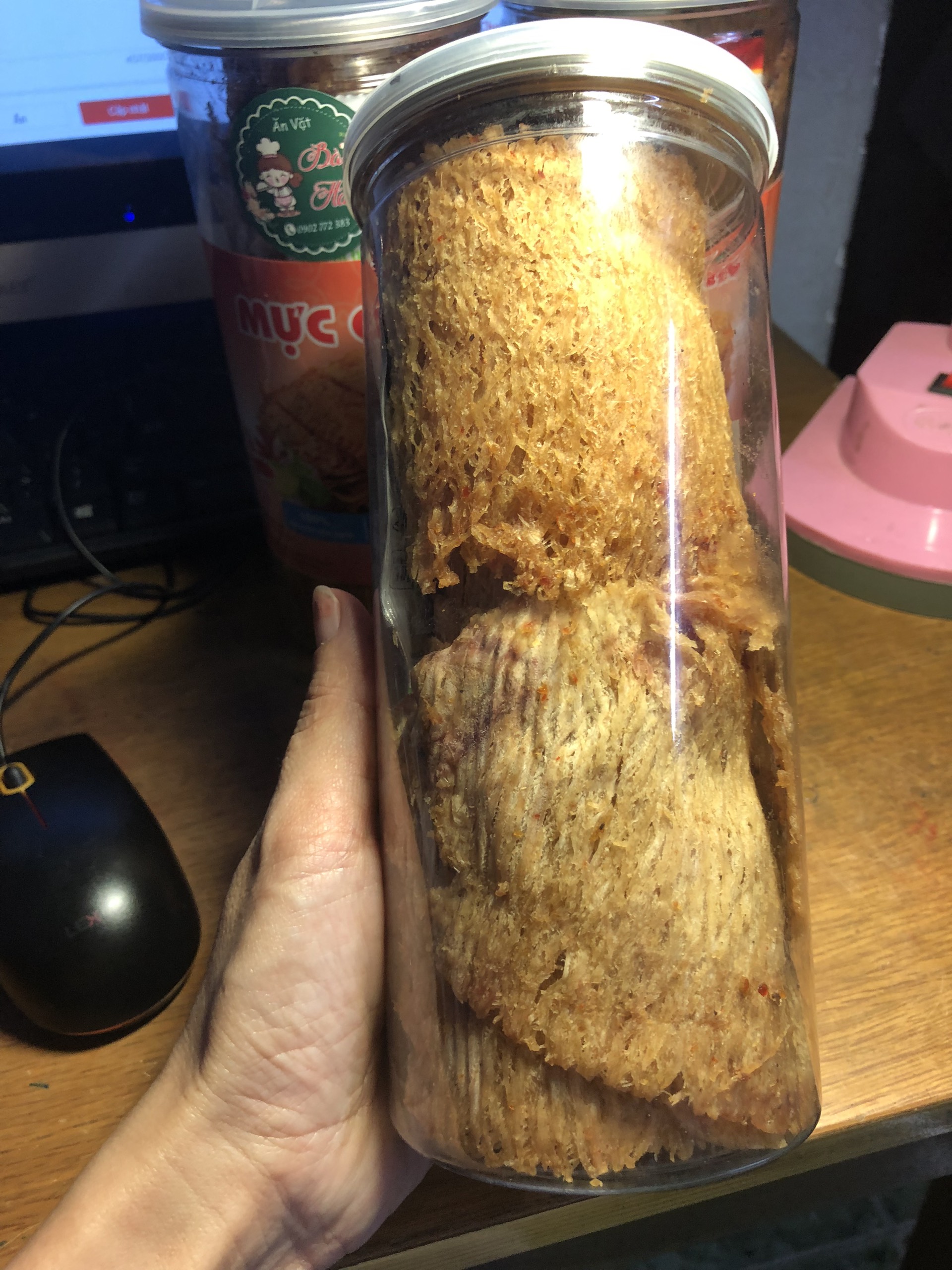 Mực cán tẩm vị Hủ pet 75k/200gr