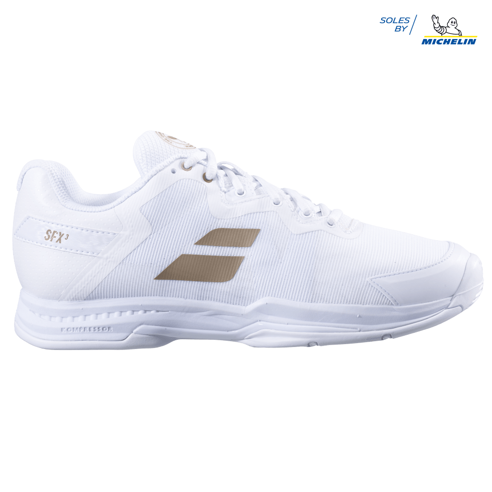 Babolat Giày Tennis SFX3 ALL COURT WIMBLEDON WOMEN Màu trắng-vàng đồng