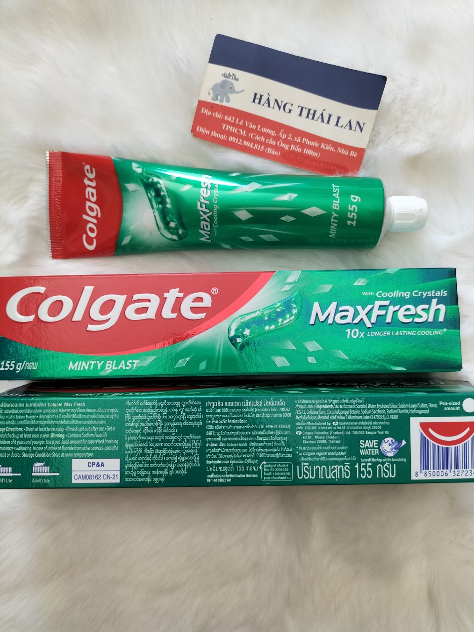 [HCM]Kem đánh răng Colgate  Thái Lan 155g