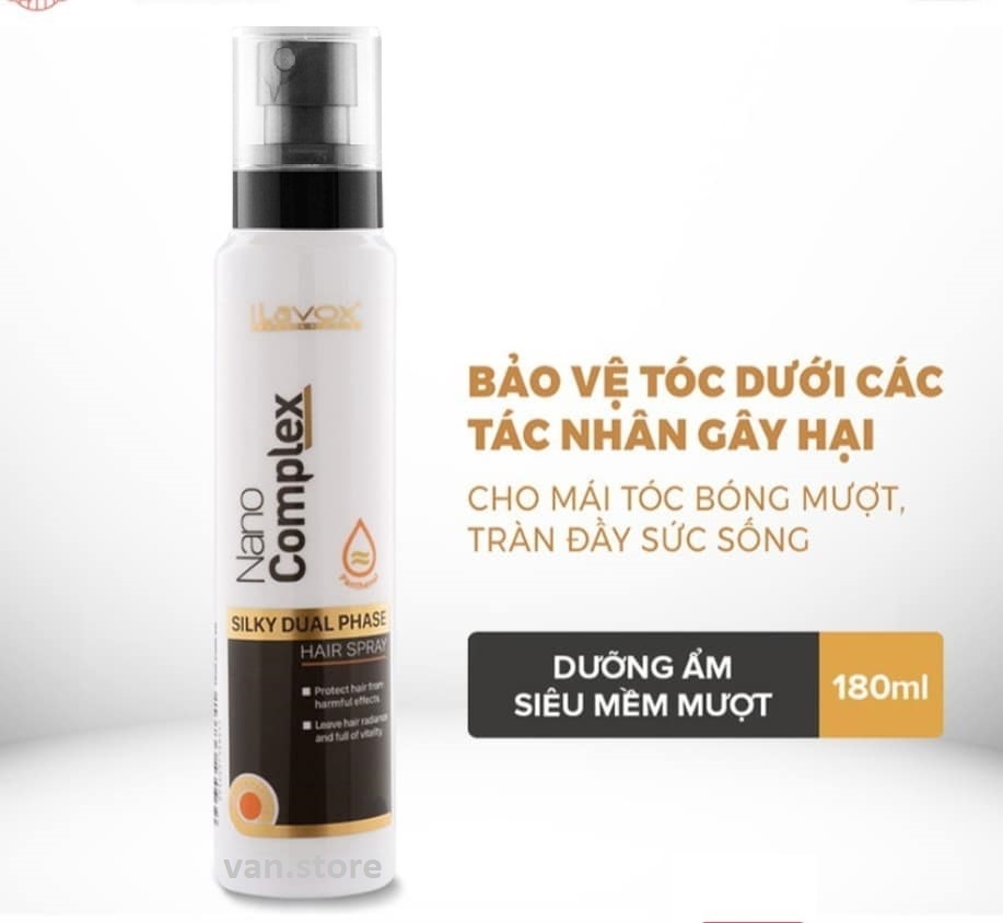 Xịt Dưỡng Tóc Nano Complex Dưỡng Ẩm Siêu Mềm Mượt Lavox 180ml
